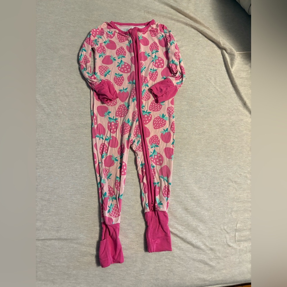 Little Sleepies strawberry print 6-12 months